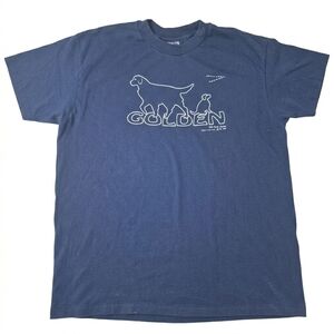 Vintage 1992 Golden Retriever T-Shirt XL Single Stitch Hanes 90s Dog Navy